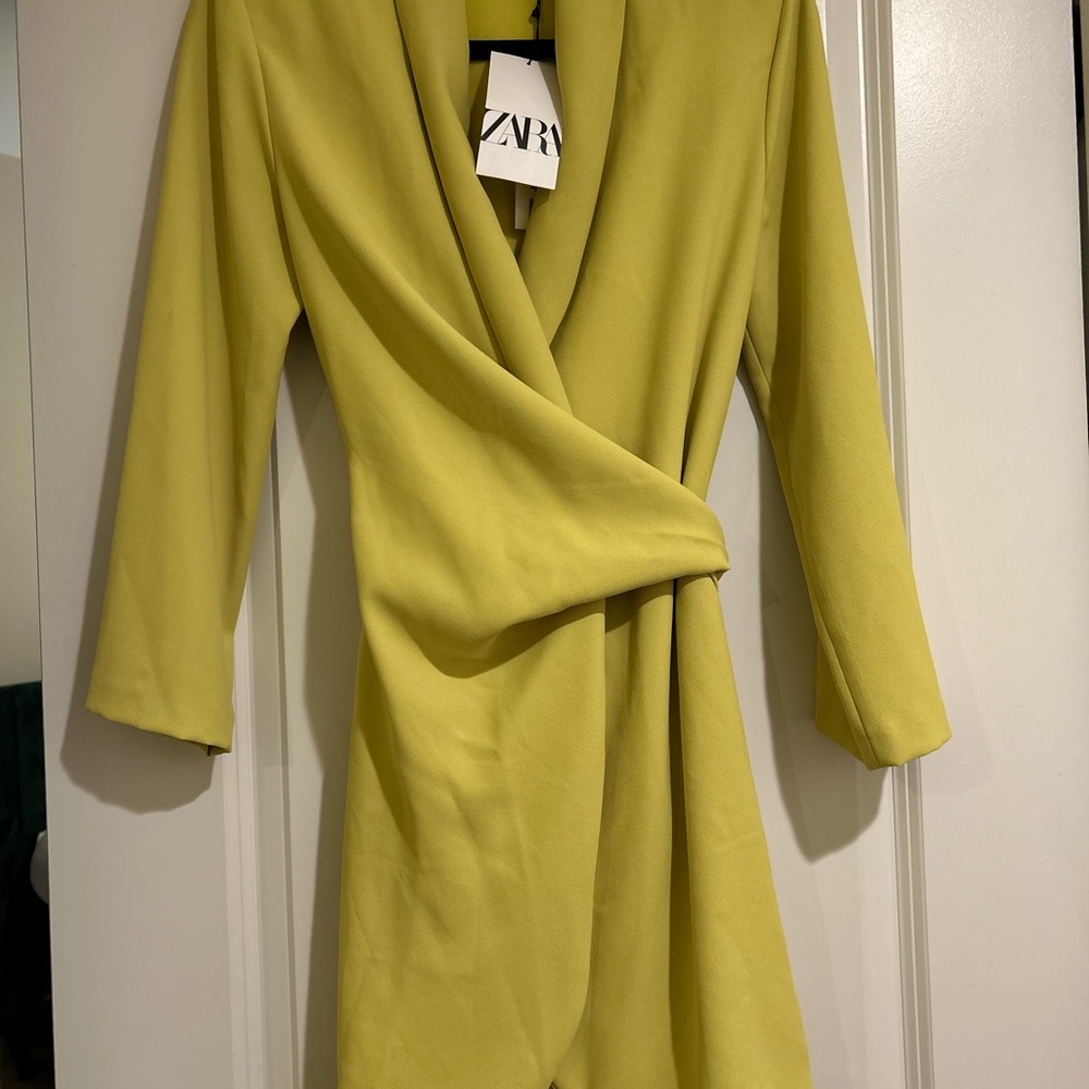Zara Women's Yellow Wrap Dress-Neverworn